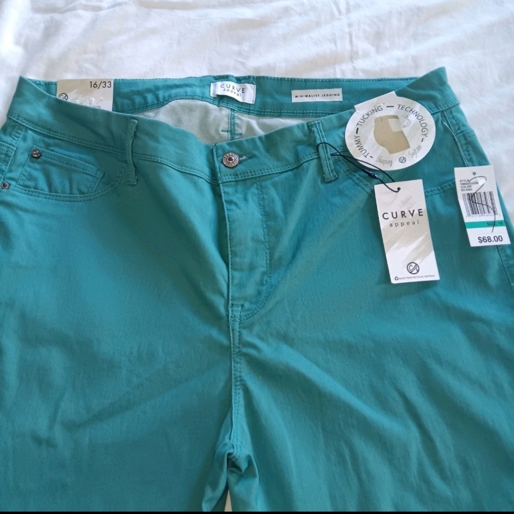 Curve Appeal Minimalist Jegging Womens 16/33 Color Sea Angel Tummy Tucking